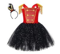 Disfraz de circo para niña - Vestido de Navidad con cinta para el pelo - Carnaval Festival Ropa Escolar para Otoño Halloween Eventos Diario