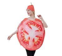 Disfraz De Comida Para Adultos - 400 G De Fruta De Tomate, Divertido Traje De Verduras Con Sombrero A Juego, Vestido De Cosplay Creativo | Ideal Para Fiestas De Halloween Eventos De Pascua Carnaval Ac
