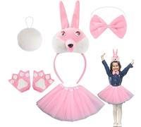 Disfraz de conejito Easter, Bunny Ears Headband, Cómodo Adjustable Rabbit Outfit for Easter Celebrations, Halloween fiestas, Cosplay Events, Fun and Playful para todas las edades
