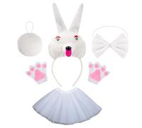 Disfraz de conejito Easter, Bunny Ears Headband, Cómodo Adjustable Rabbit Outfit for Easter Celebrations, Halloween fiestas, Cosplay Events, Fun and Playful para todas las edades