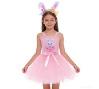 Disfraz de Conejito Niña de Pascua Vestido Tutú para Niñas Accesorios para Disfraz de Conejito de Animales de Vacaciones Disfraces Divertido Cosplay para Actuación Juego de Rol Atuendo Escenario