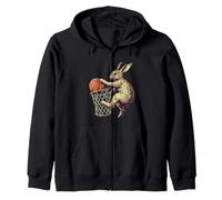 Disfraz de conejo de Pascua de baloncesto para niños y niñas Sudadera con Capucha