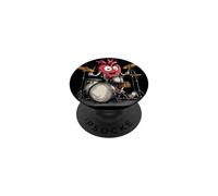 Disfraz de corazón oscilante y latiendo para Amantes de los Tambores PopSockets PopGrip Adhesivo