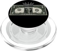 Disfraz de Corona de Billetes de dólar Genial para los Amantes de Cash is King PopSockets PopGrip para MagSafe