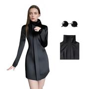 Disfraz de cosplay de Gojo, traje de cosplay de JJk, vestido de uniforme alto Gojo Satoru para Halloween (negro, S)