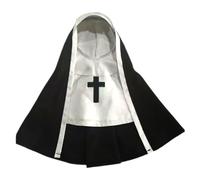 Disfraz de cosplay de mascotas de Halloween - traje de juego de rol de monja para perros, ropa de gato de hábito hermano | Vestido de fiesta divertido para animales pequeños, ropa para perros medianos