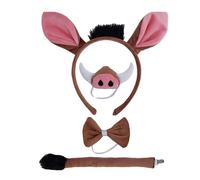 Disfraz de cosplay - Material de tela suave | Diadema, hocico realista y cola de animal dentro del escenario de Halloween y área de - Unidad de kit de personajes elegantes