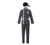 Disfraz De Cosplay Para Hombre De Anime Para Saihara Shuichi Uniforme Escolar Army Detective Traje De Halloween Conjunto Completo (Negro,3XL)