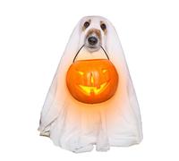 Disfraz de cosplay para perro, capa fantasma de Halloween, tela suave y ligera, diseño fácil de llevar para celebraciones espeluznantes, paseos al aire libre, fiestas, desfiles de mascotas, fotos de