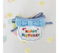 Disfraz de Cumpleaños de Cachorros, Liviano Vesatil de Moda Linda Bufanda de Cumpleaños de Mascota Bufanda Fácil de Limpieza de la Piel Ajustable para Gatos para la Fiesta (Blue)