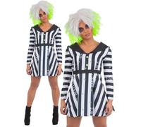 Disfraz De Dama De Beetlejuice Oficial Para Halloween Talla UK 8-22