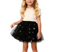 Disfraz de danza para niña, falda de lentejuelas copo de nieve y tutu de ballet, elegante, disfraz escénico, Le Noir, 8-9 Años