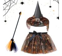 Disfraz De De Halloween Incluye Falda Y Escoba Para Niños Kit Disfraz