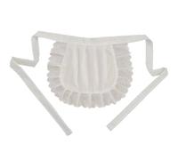 Disfraz de delantal de criada de criada blanca, delantal de cintura de 11x11 pulgadas para mujeres, mitad delantal para cosplay, delantal de mucama de cocina de cocina, delantal de criada blanca.