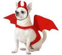 Disfraz de Demonio Alado con cuernos para perro