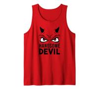 Disfraz de diablo divertido y guapo de Halloween para hombre Camiseta sin Mangas