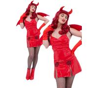 Disfraz De Diablo Sexy Para Mujeres Con Alas Para Adultos