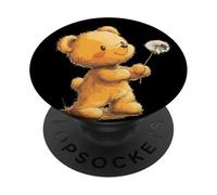 Disfraz de diente de león de oso de peluche para un ambiente acogedor PopSockets PopGrip Adhesivo