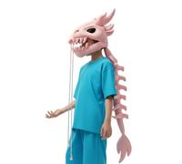 Disfraz de dinosaurio 3D Soporte para la espalda - Conjunto de esqueleto portátil realista para niños adultos - de Halloween Cosplay Jurásico Dress Up - Chaleco de pierna con cola prehistórico