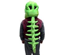 Disfraz de dinosaurio animado - Mono de esqueleto de peluche rugiente activado por sonido, ropa para adultos de cobertura total, traje realista de hueso jurásico, 45,67 pulgadas | Vestido para sp