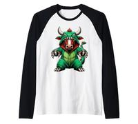 Disfraz de dinosaurio con diseño de toro para Halloween, cosplay, T-Rex Camiseta Manga Raglan
