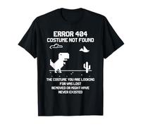 Disfraz de dinosaurio Error 404 no encontrado código Halloween 2021 Camiseta