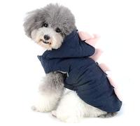 Disfraz de dinosaurio for perro pequeño con capucha, abrigo divertido for niño y niña, chaleco acolchado cálido for cachorro, chaqueta con forro polar suave, suéter for invierno, clima frío, ropa de c