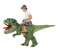Disfraz de dinosaurio inflable para adultos (150-190 cm), T-Rex negro, divertido, Halloween y Carnaval