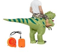 Disfraz de dinosaurio inflable para adultos - poliéster 150-190 cm con Blower | Blow Up Ride On Outfit | Funny T Rex Cosplay Suit For School Convention Stage Performance Theme Park Christmas Event