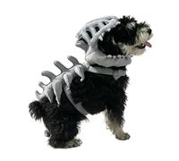 Disfraz de Dinosaurio para Perro Mascota Traje de Felpa de Halloween 3D | Accesorios dino de cráneo y espina dorsal para mascotas para celebraciones festividades diario hogar cria