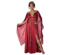 Disfraz de diosa romana roja para mujer, Rojo, S