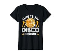 Disfraz de Discoteca This Is My Disco, Traje de Fiesta de los años 70 y 80, Halloween Camiseta gráfica económica, Mujer, Negro, M