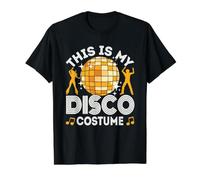 Disfraz de Discoteca This Is My Disco, Traje de Fiesta de los años 70 y 80, Halloween Camiseta gráfica económica, Hombre, Negro, M