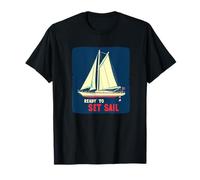 Disfraz de discurso de vela listo para configurar con bonito barco de vela Camiseta