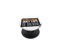 Disfraz de discurso Divertido de Silence is Golden con Cinta Adhesiva Plateada PopSockets PopGrip Adhesivo