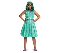 Disfraz de Disgust Inside Out, bufanda y peluca oficial de Disney Inside Out Disgust, talla para adulto (8-10)