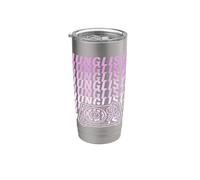 Disfraz de DJ de batería y bajo para chica de Pink Junglist, Jungle Mix Music Vaso térmico de acero inoxidable de doble pared
