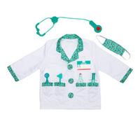 Disfraz De Doctor, Juego de rol Disfraz, Niño, Unisex, Uniforme, Médico/a, Verde, Blanco