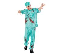 Disfraz De Doctor Sangriento Para Hombre Halloween Zombie Ropa De Trabajo