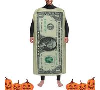 Disfraz de dólar, disfraz con temática de dinero, ropa de cosplay de 1 dólar para hombres, mujeres y familia, ropa de fiesta de festivales y eventos, fotografía de teatro, carnavales, celebración de