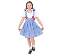 Disfraz de Dorothy con Toto para niñas, disfraz de Dorothy para el Día Mundial del Libro, vestido Dorothy + lazos para el pelo a juego, para edades de 12 a 13 años
