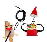 Disfraz de dragón Barbudo | Tejido de Larga duración - Disfraz de Navidad para Reptiles Sombrero de Papá Noel para dragón Barbudo, para sesiones de fotografía, Fiestas, espectáculos Festivos