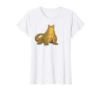 Disfraz de dragón de Komodo con gráfico Corporal Divertido para Halloween Camiseta gráfica económica, Mujer, Blanco, XS