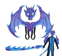 Disfraz de dragón para niños - Disfraz de Halloween Cosplay | Cómodo juego para carnaval, actuación escolar, fiesta de disfraces, cumpleaños, escenario, fiesta, evento teatral
