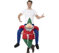 Disfraz De Duende Biggyback Para Navidad, Disfraz De Fantasía, Mascota Montable