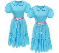 Disfraz de dúo de gemelo embrujado para adultos, disfraz espeluznante de terror para Halloween, fiestas de disfraces, eventos de casa embrujada, pareja espeluznante o idea de disfraz de grupo