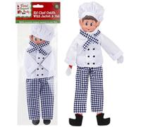 Disfraz de Elf Behaving Badly Deluxe - Gama de trajes de elfos - Accesorios de elfos (Traje de chef)