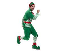 Disfraz de elfo de Navidad para hombre, disfraz de elfo ayudante de Papá Noel, disfraz de elfo de moda para hombre, disfraz de cosplay para adultos, unisex, disfraz de elfo descarado