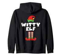 Disfraz de Elfo Ingenioso a Juego para Familia de Navidad Sudadera con Capucha