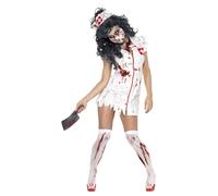 Disfraz De Enfermera Zombie De Halloween Para Damas Adultas XS-L
